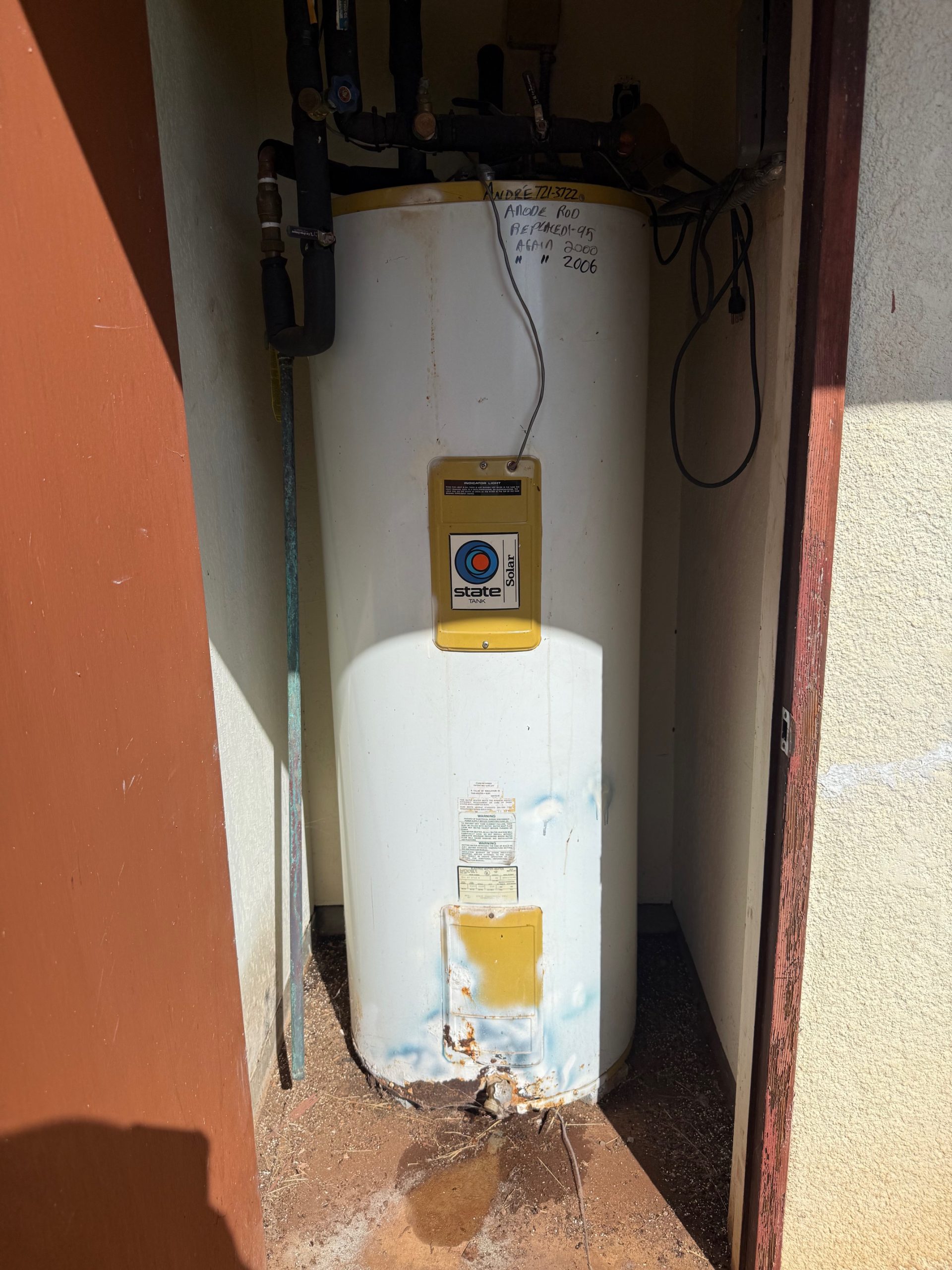 old water heater in in-law unit