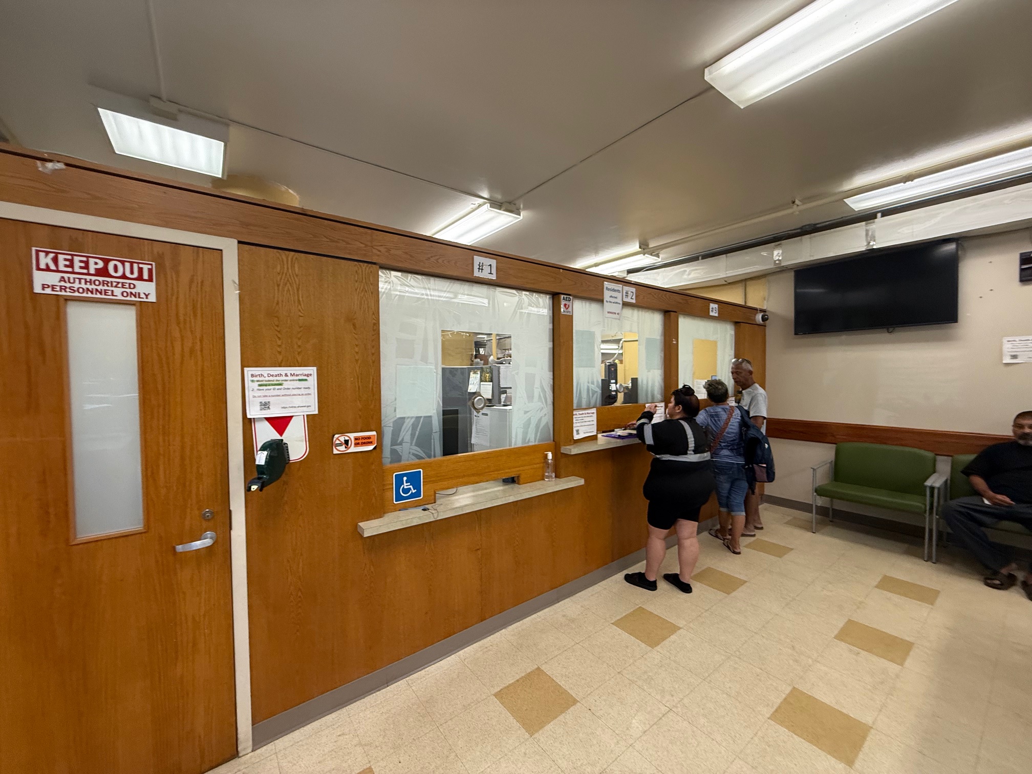 Depart of Health for birth , death, or marriage certificate